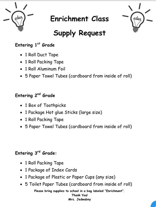 Rep Supply list 